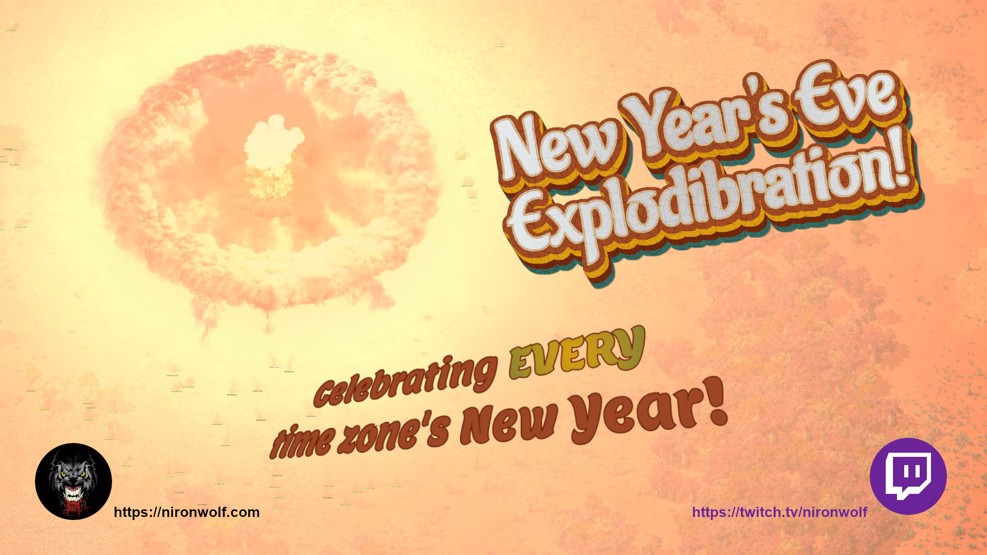 New Year's Eve Explodibration!  Celebrating EVERY time zone's New Year!